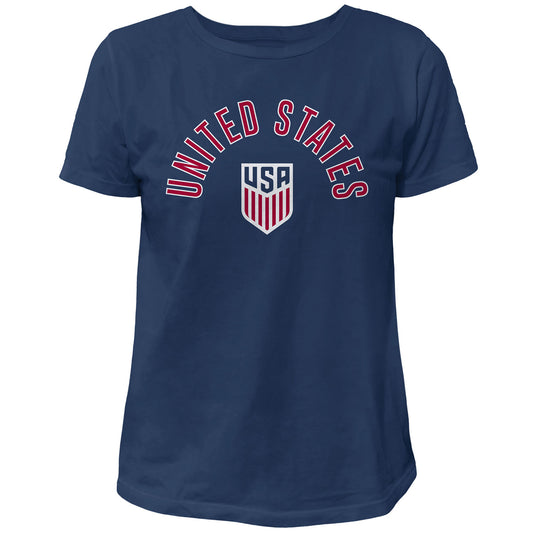 Women's Original Retro Brand United States Vintage Navy Tee - Front View