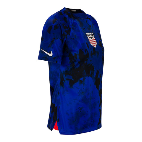 Personalized Women's Nike USMNT Away Jersey in Blue - Side View
