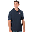 Men's Antigua USMNT Pique Legacy Navy Polo - Front View