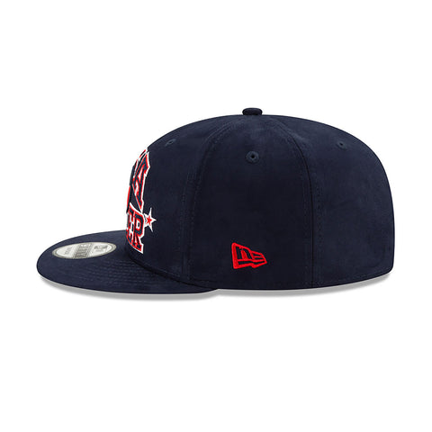New Era USA 9Fifty Starry Suede Navy Hat - Left Side View