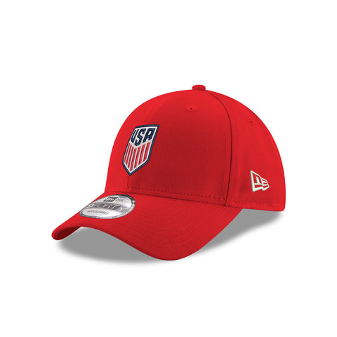 New Era USMNT 9Forty Red Hat - Front Side View