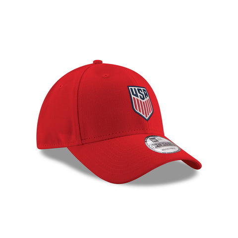 New Era USMNT 9Forty Red Hat - Front Side View
