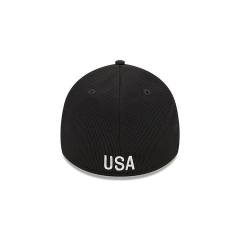 New Era USMNT 39Thirty Team Vize Navy Hat - Back View