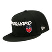 Men's New Era MNT 9Fifty Only Forward Black Snap Back - Left Front Side View