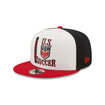 Men's New Era USA 9Fifty Retro Sport Snapback in Navy, White, and Red - Front/Side View