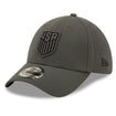 Men's New Era USA 39Thirty Classic Tonal Grey Hat - Front/Side View