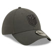 Men's New Era USA 39Thirty Classic Tonal Grey Hat - Front/Side View