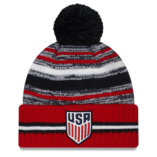 New Era USA Sport Knit Cuff in Red, White, and Navy - Front View