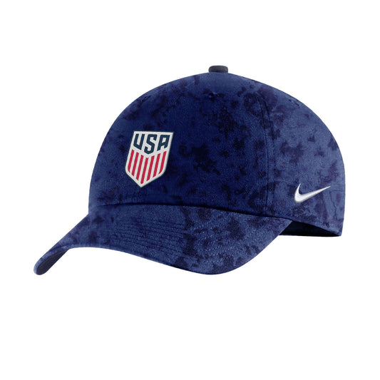Men's Nike USA Campus Graphic Royal Hat in Blue- Front/Side View
