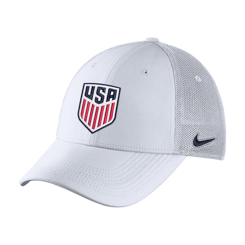 Men's Nike USA L91 Mesh Swoosh Flex White Hat - Official U.S. Soccer Store