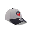 Men's New Era USMNT 9Forty League Grey/Navy Hat - Front/Side View