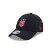 Men's New Era USMNT 9Forty League Navy Hat - Front/Side View