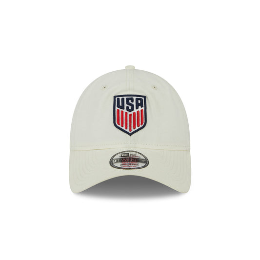 Men's New Era USMNT 9Twenty Classic Chalk White Hat - Front View