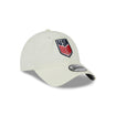 Men's New Era USMNT 9Twenty Classic Chalk White Hat - Front/Side View