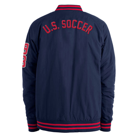 Men's New Era USMNT Front Snap Nylon Navy Jacket - Official U.S. Soccer ...