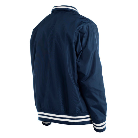 Men's New Era USMNT Nylon Zip Up Navy Jacket - Back/Side View