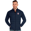 Men's Antigua USA Altitude Full Zip Navy Jacket - Front View