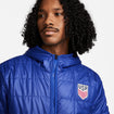Men's Nike USA Fleece Lined Full Zip Jacket in Blue - Front Close View