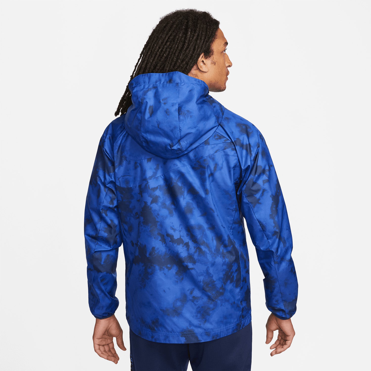 Men's Nike USA Full Zip Graphic Jacket in Blue - Back View