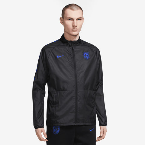 Men's Nike USA Repel Academy AWF Black Jacket - Front View