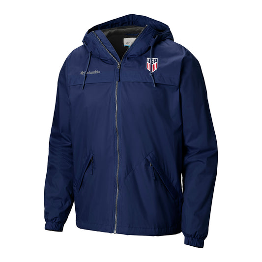 Men's Columbia USA Oroville Creek Lined Jacket in Navy - Front View