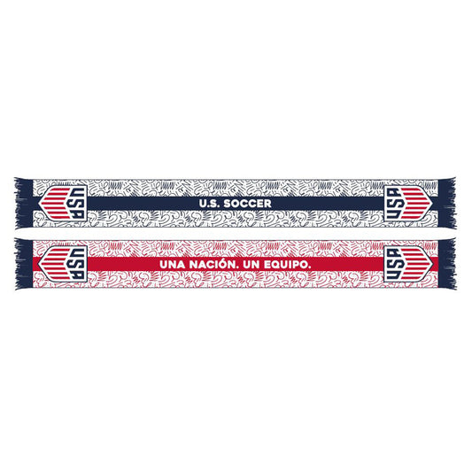Ruffneck USA Una Nacion. Un Equipo Pattern HD Woven Scarf - Front and Back View