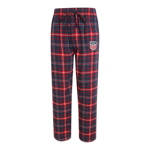 Men's Concepts Sports USMNT Ultimate Pant in Navy and Red - Front View