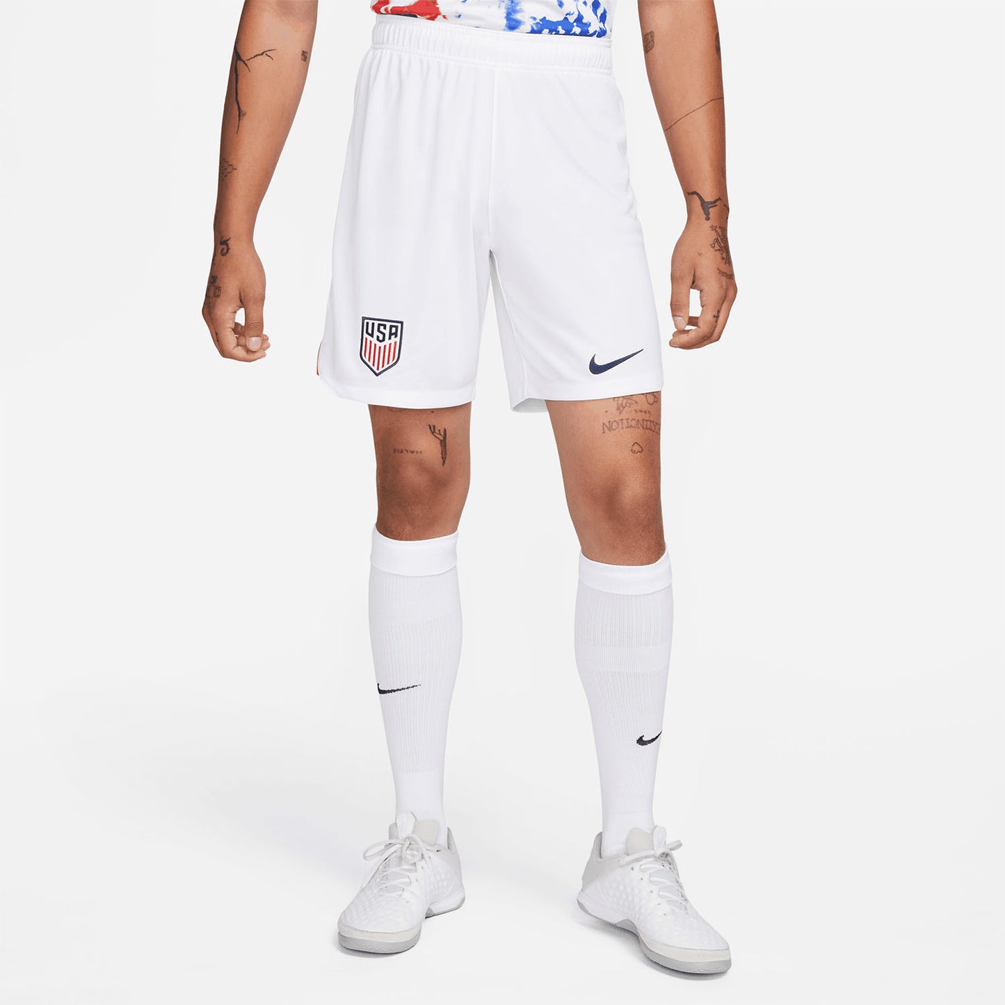 Men's Nike USMNT Home Stadium Shorts in White - Far View