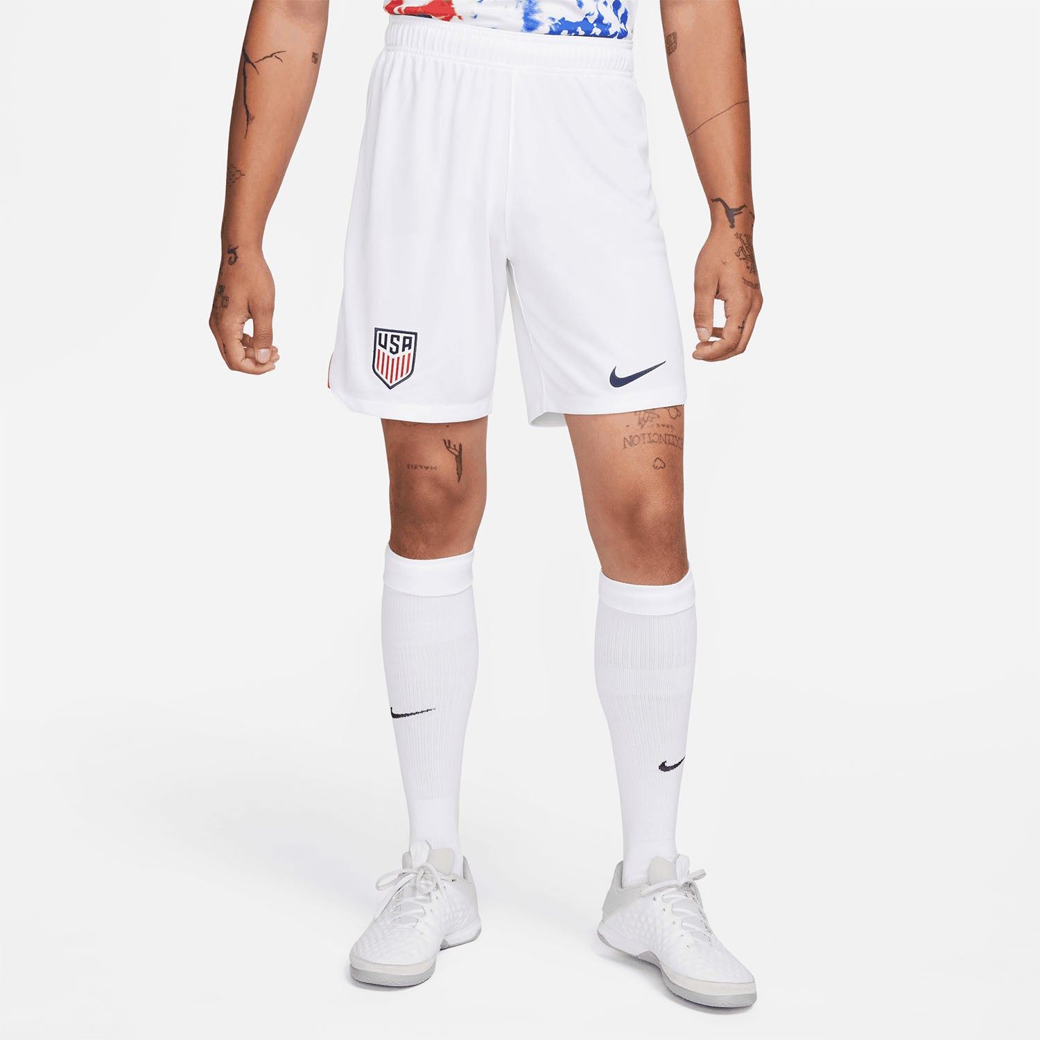 Men's Nike USMNT Home Stadium Shorts in White - Far View