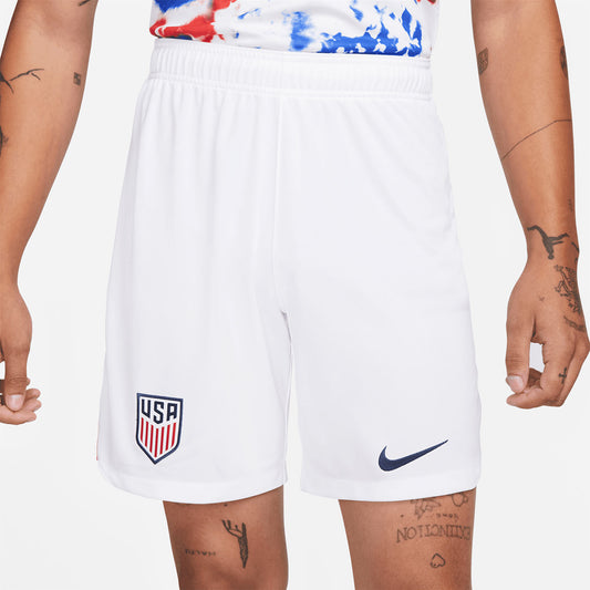 Men's Nike USMNT Home Stadium Shorts in White - Front View