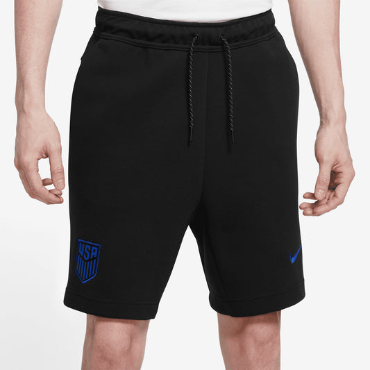 Men's Nike USA Tech Fleece Black Shorts - Front View
