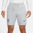 Men's Nike USA Fleece Travel Shorts in Grey - Front Close View