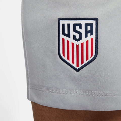 Men's Nike USA Fleece Travel Shorts in Grey - Logo View