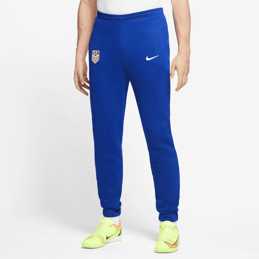 Men's Nike USA GFA Royal Fleece Pants in Blue - Front View