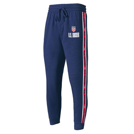 Men's Concepts Sports USA Team Stripe Navy Pant - Front View