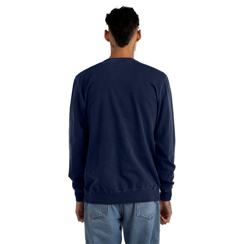 Men's New Era USMNT French Terry Navy Crew Pullover - Back View