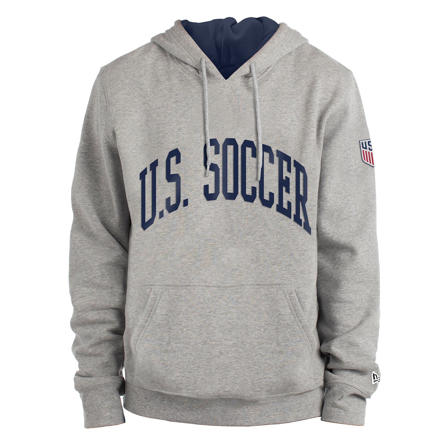 Men's New Era USMNT Arch Grey Pullover Hoodie - Front View