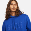 Men's Nike USA Heavyweight Fleece Pullover Hoodie in Blue - Front Close View