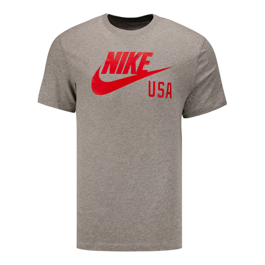 Men's Nike USA Swoosh Grey Ground Tee - Front View