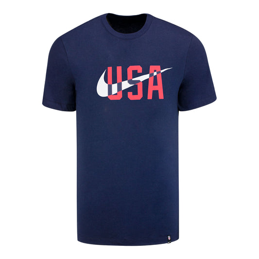 Men's Nike USA Swoosh Blue Tee - Front View