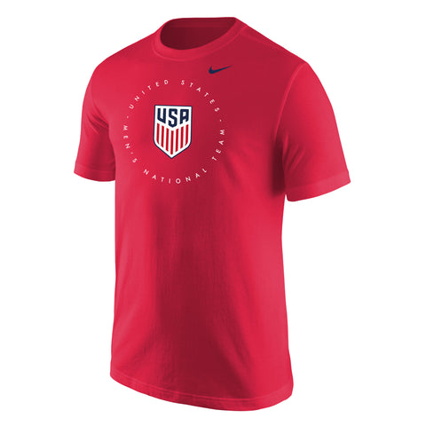 Men's Nike USMNT Circle Red Tee - Front View