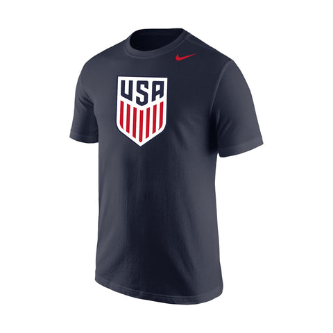 Men's Nike USMNT Crest Navy Tee - Front View