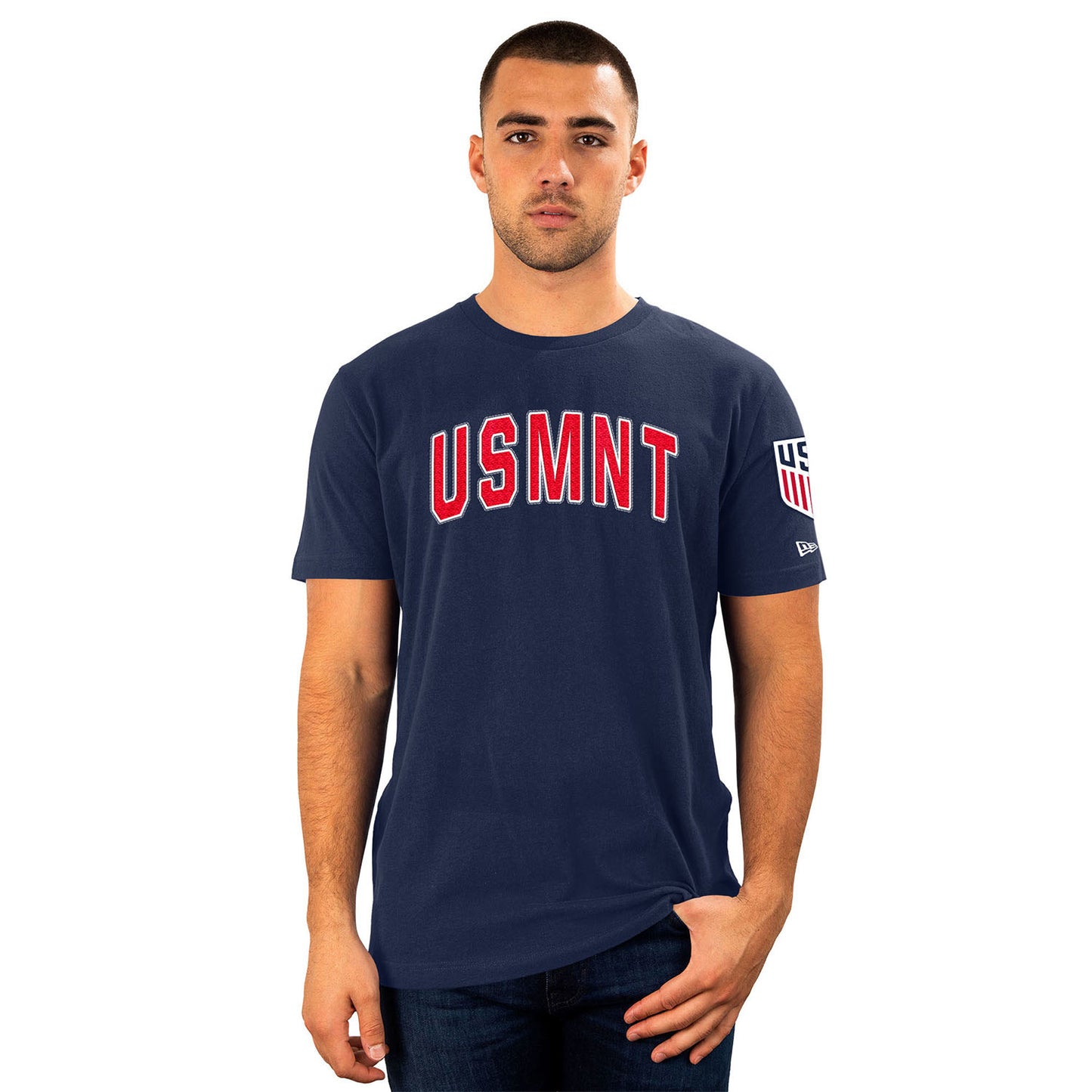 Men's New Era USMNT Arch Navy Tee - Front View