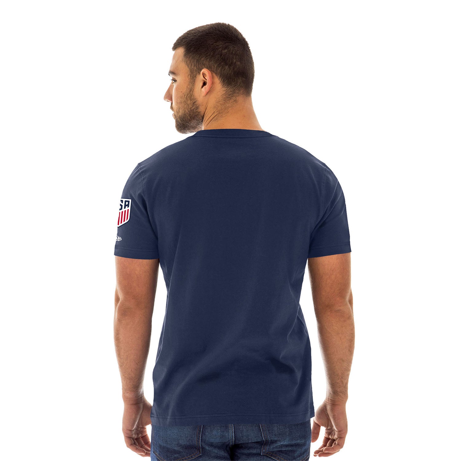 Men's New Era USMNT Arch Navy Tee - Back View
