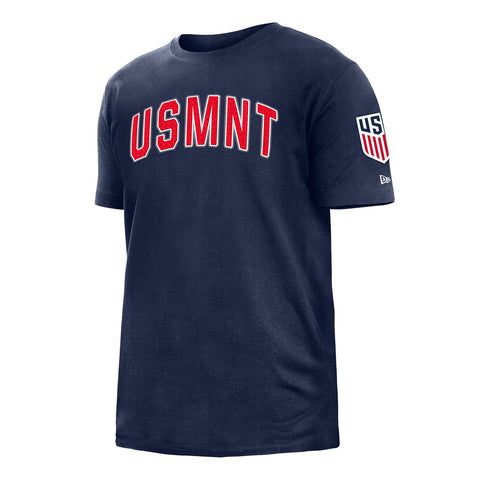 Men's New Era USMNT Arch Navy Tee - Front/Side View