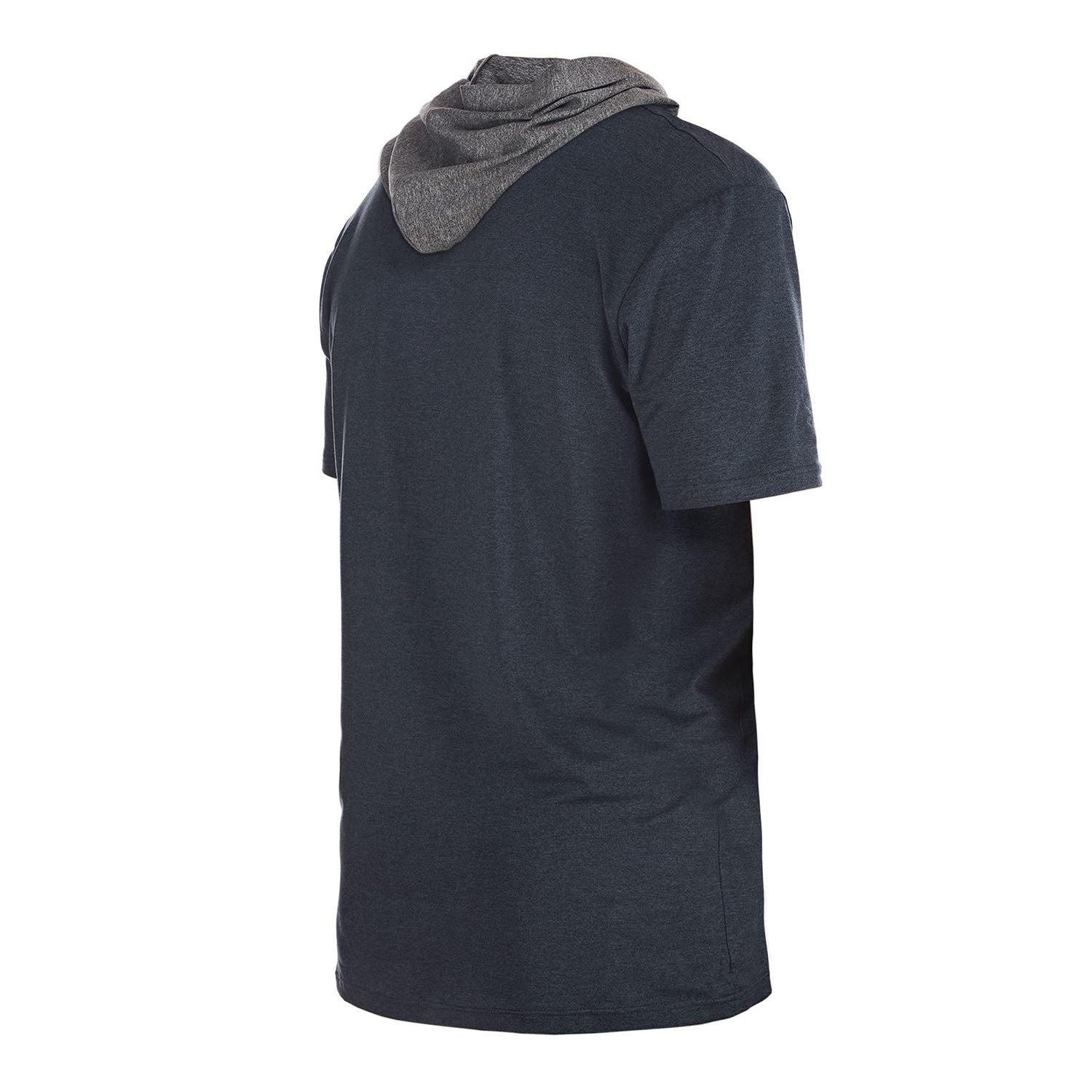 Men's New Era USMNT Active Short Sleeve Hoodie in Navy - Side/Back View