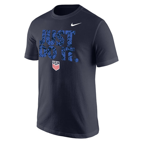 Men's Nike USA Just Do It Navy Tee - Front View