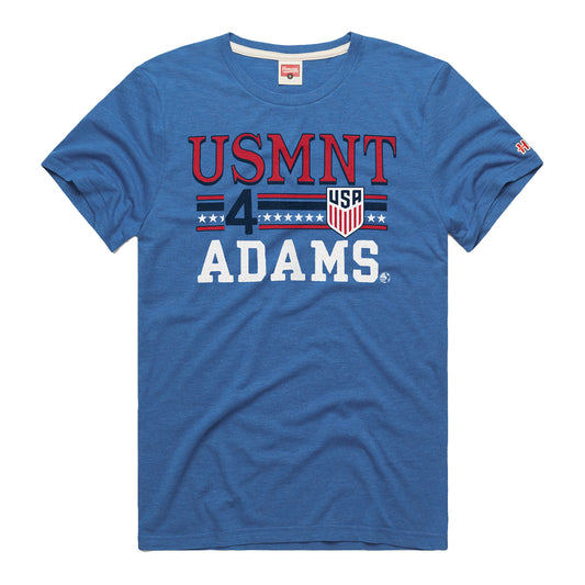 Men's Homage USMNT Adams 4 Blue Tee - Front View