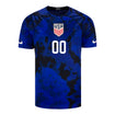 Personalized Men's Nike USMNT Away Jersey in Blue - Front View