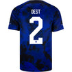 Men's Nike USMNT Dest 2 Away Jersey in Blue - Back View
